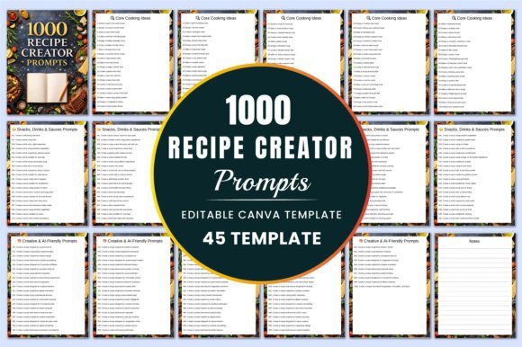 1000 Recipe Creator Prompts KDP Interior: A Creativity Engine for the Modern Kitchen and Content Economy