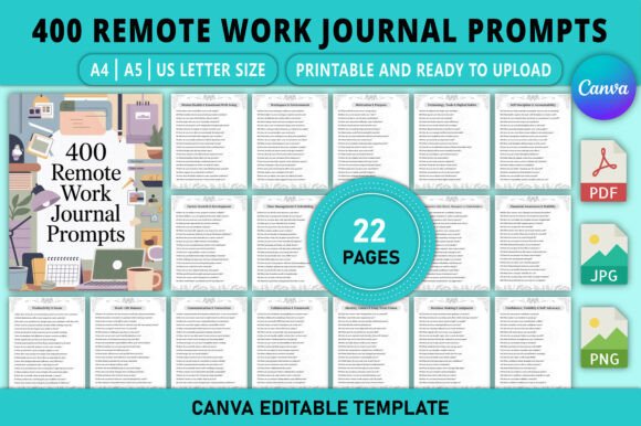 400 Remote Work Journal Prompts: A Practical Tool for Reflection and Growth