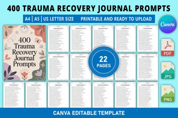 400 Trauma Recovery Journal Prompts: A Structured Approach to Emotional Healing and Self-Discovery