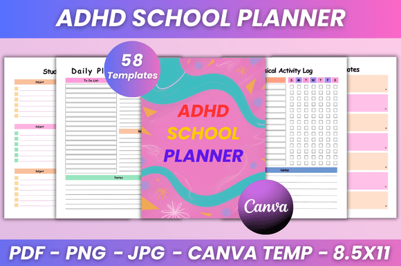 ADHD School Planner for Focus and Organization