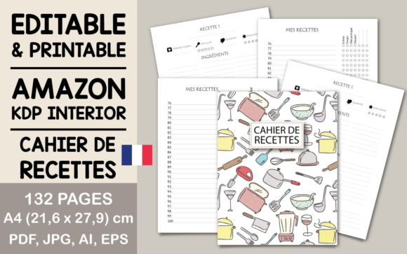 Blank Recipe Book French Version – KDP: A Practical Tool for Low-Content Publishing Success