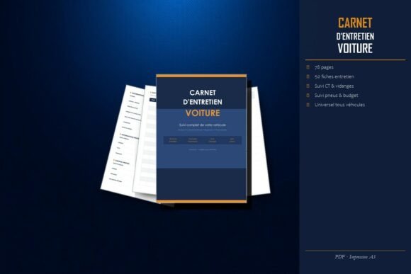 Car Maintenance Logbook FRENCH: A Practical KDP-Ready Interior for Vehicle Maintenance Tracking
