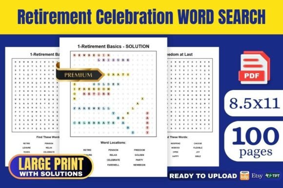 Retirement Celebration Word Search KDP: A New Way to Honor the Next Chapter