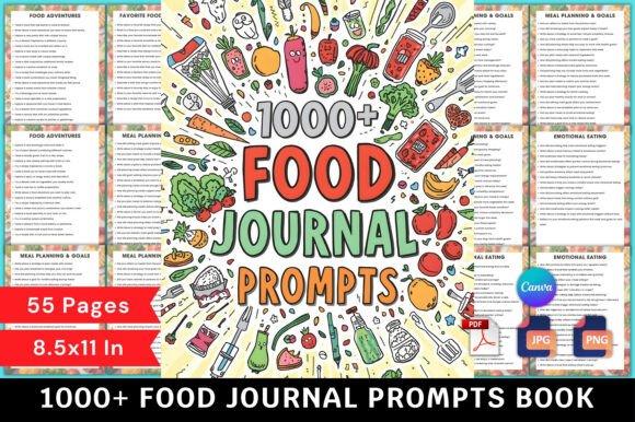 The 1000 Food Journal Prompts Book: A System for Intentional Living