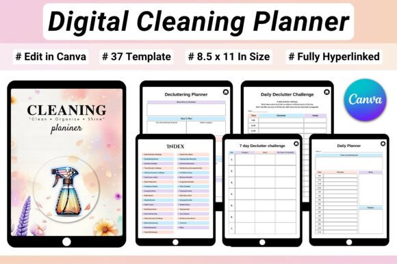 The Digital Cleaning Planner: A Practical Guide to Lasting Home Organization