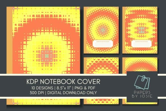 Yellow Orange Mandala KDP Notebook Cover Designs for Your Publishing Business